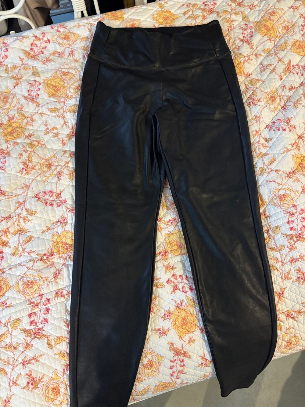 Athleta Black Faux Leather High-Rise Leggings